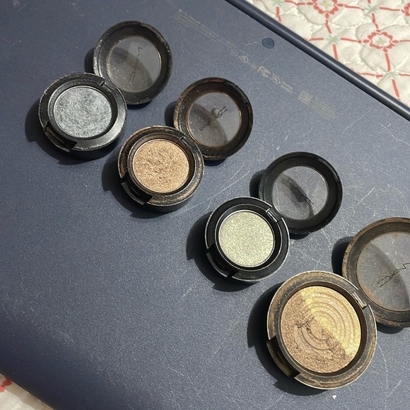 bundle of four Mac eyeshadows, sparkly metallics bronze, - Picture 1 of 4